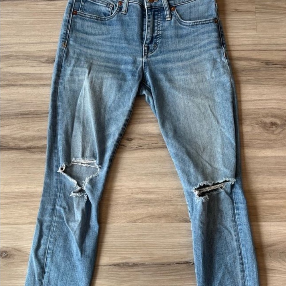 Madewell 9'' High Rise Skinny 25 Distressed Jeans